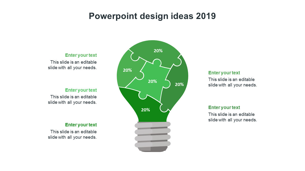 powerpoint design ideas 2019-green